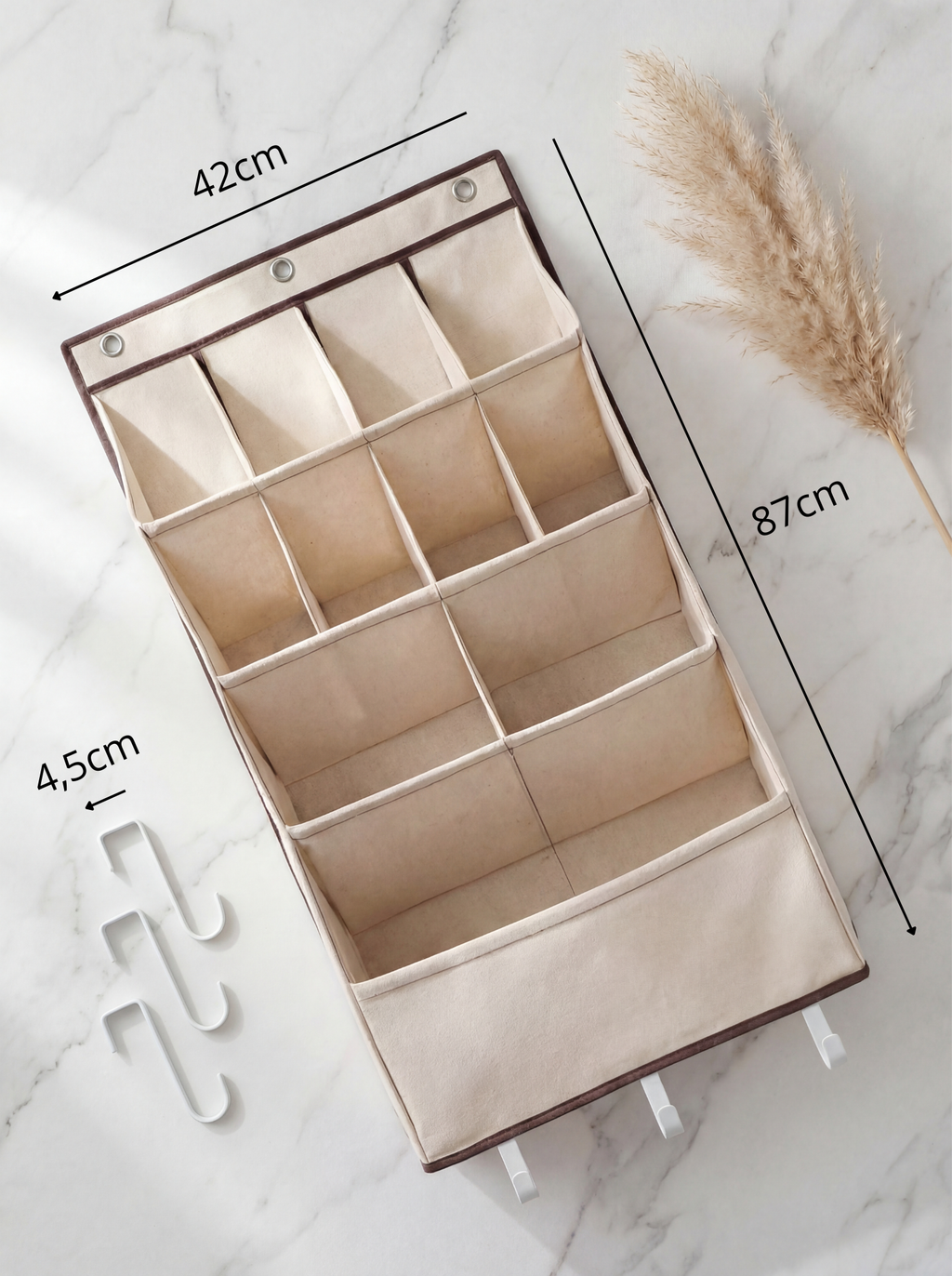 Rangement derrière porte – Organisateur suspendu sans perçage